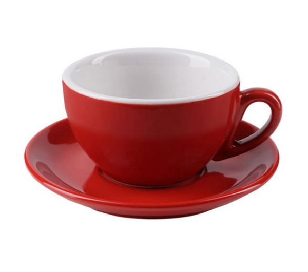 Cafe Au Lait Red I.P.A Italian Stunning Red Latte Cups